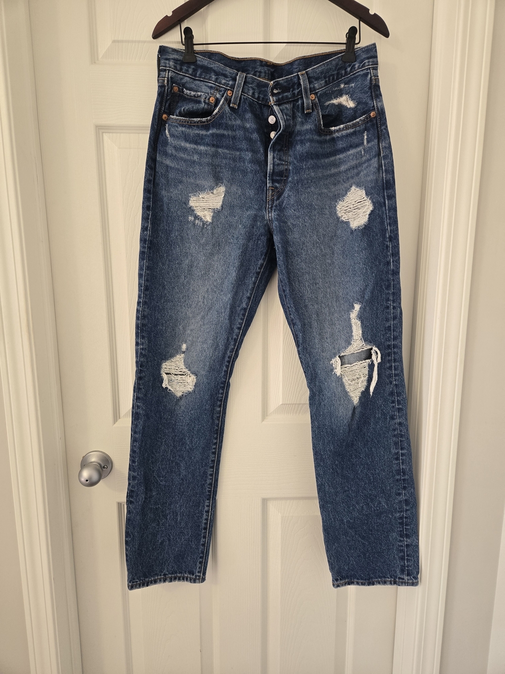 Levis Distressed 501 90s Women's Jeans 31W 32L